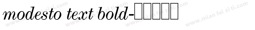 modesto text bold字体转换